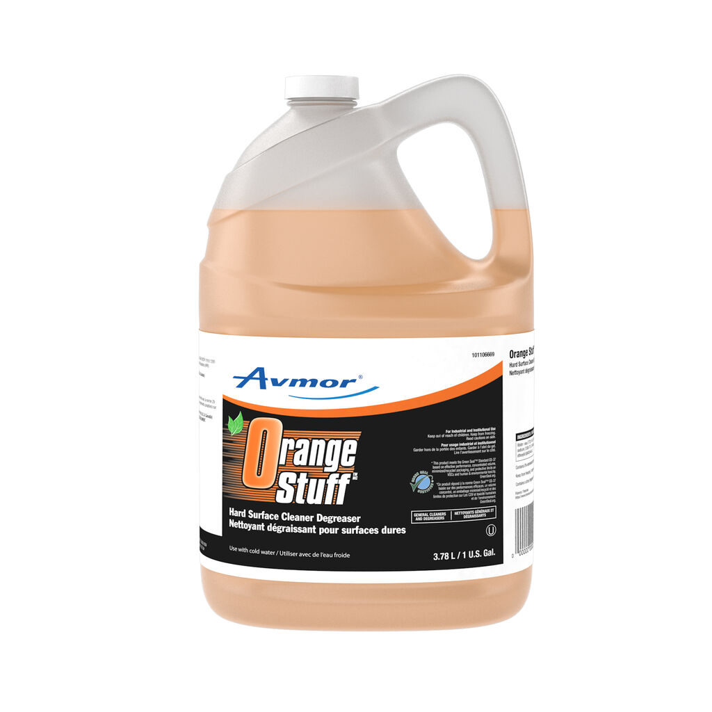Orange Stuff Hard Surface Cleaner Degreaser, 1gal, 2/CT - Nettoyant dégraissant pour surfaces dures